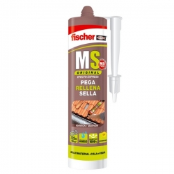 Masilla de polímeros adhesiva monocomponente MS Original de Fischer color marron