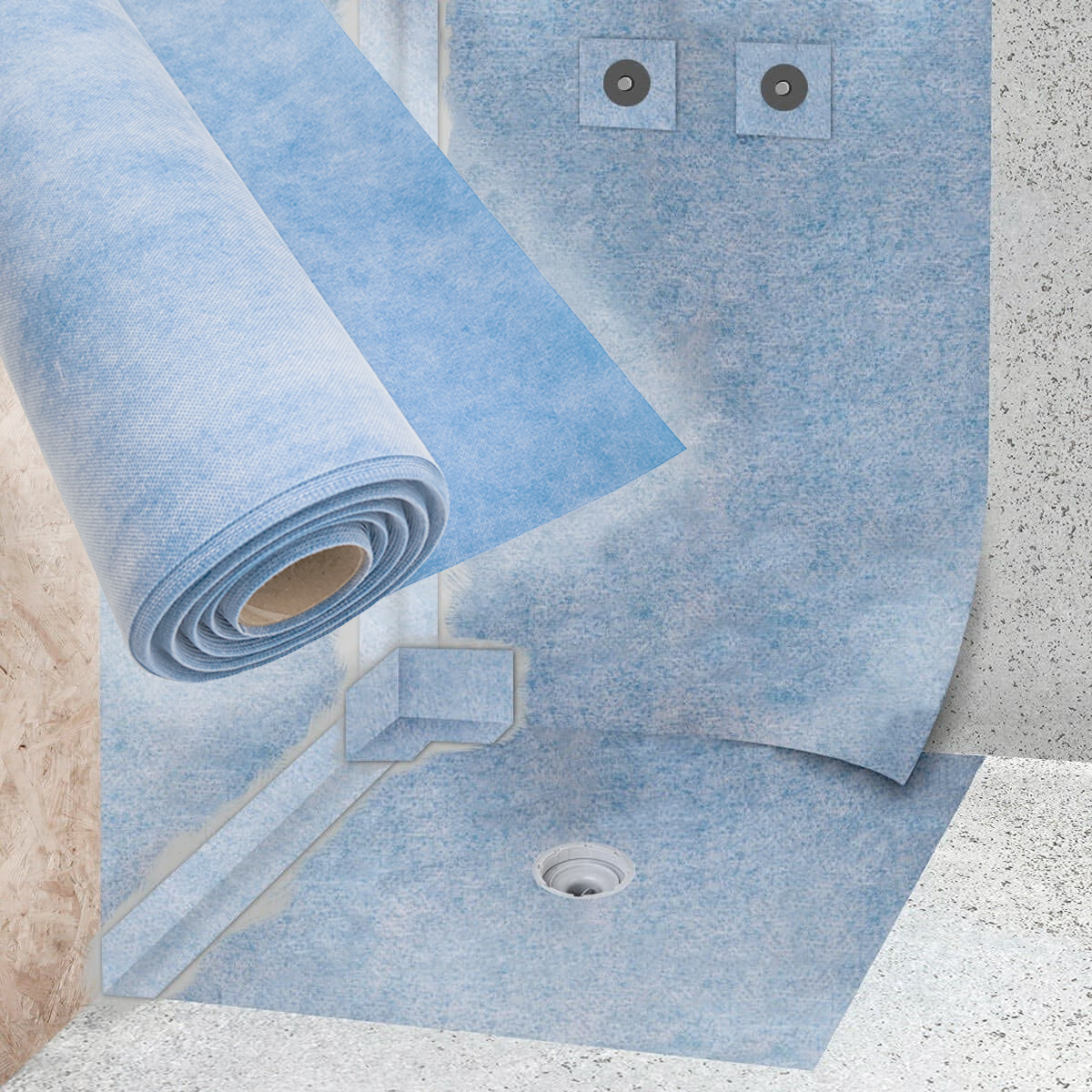Lámina Cumifelt para impermeabilización de baños, duchas, piscinas...